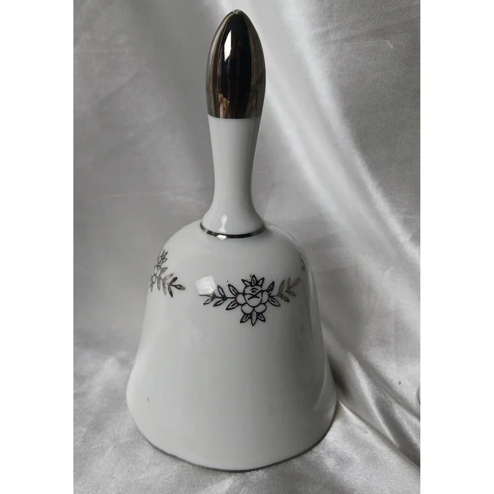 25th ANNIVERSARY SALT & PEPPER SHAKER SET WITH BELL